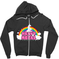 Unicorn Heavy Metal Zipper Hoodie | Artistshot