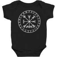 Vegvisir Rune White Baby Bodysuit | Artistshot