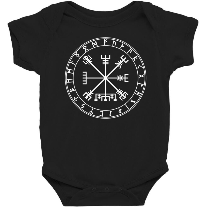 Vegvisir Rune White Baby Bodysuit by eerikabermudez | Artistshot