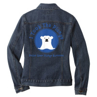 Polar Plunge Polar Bear I Took The Plunge T Shirt Ladies Denim Jacket | Artistshot