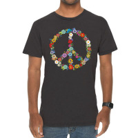 Love And Peace Flower Hippie Lover Beautiful Cute Funny Gift T Shirt Vintage T-shirt | Artistshot