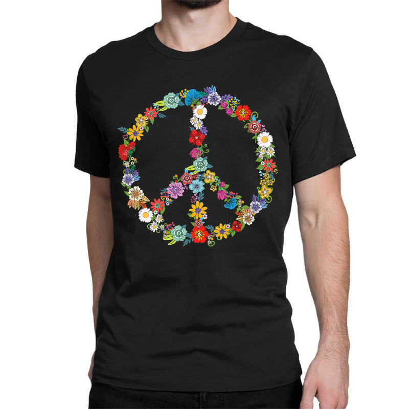 Love And Peace Flower Hippie Lover Beautiful Cute Funny Gift T Shirt Classic T-shirt | Artistshot