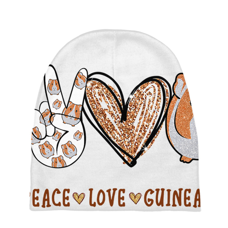 Peace Love Guin.ea Pigs Gift For Gui.ne.a Lover T Shirt Baby Beanies | Artistshot