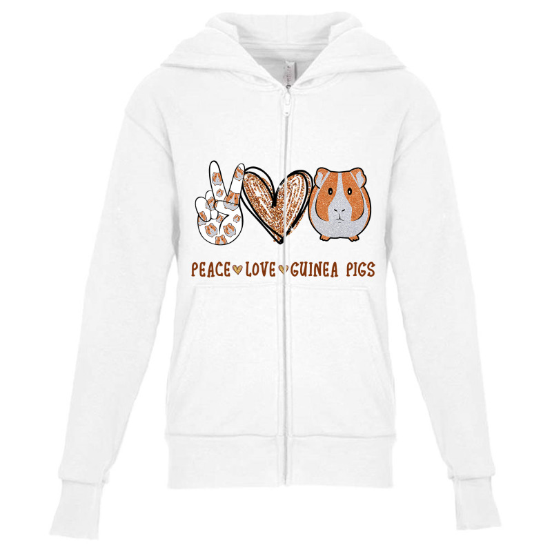 Peace Love Guin.ea Pigs Gift For Gui.ne.a Lover T Shirt Youth Zipper Hoodie | Artistshot