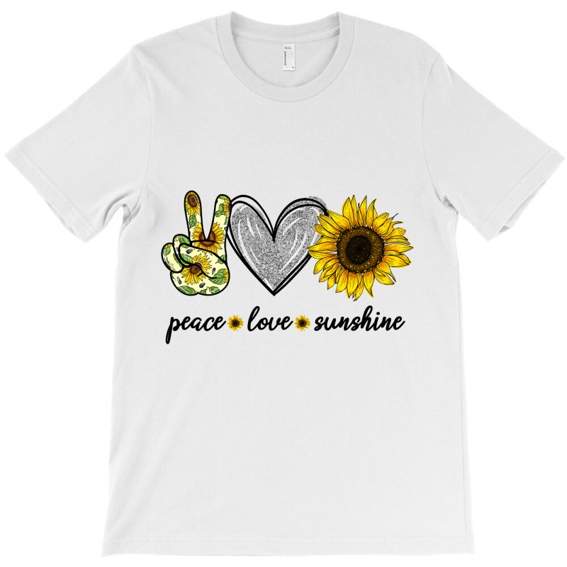 Peace Love Sun.shi.ne  Sunflower Hippie T Shirt T-shirt | Artistshot