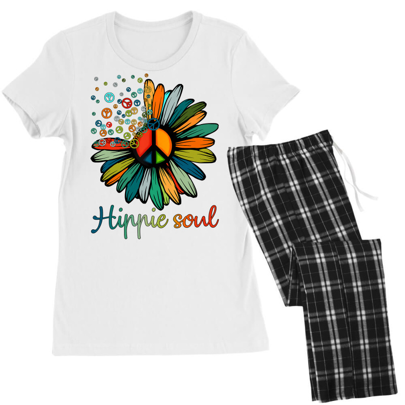 Daisy Peace Sign Hippie Soul Tshirt Flower Lovers Gifts T Shirt Women's Pajamas Set by good0396 | Artistshot