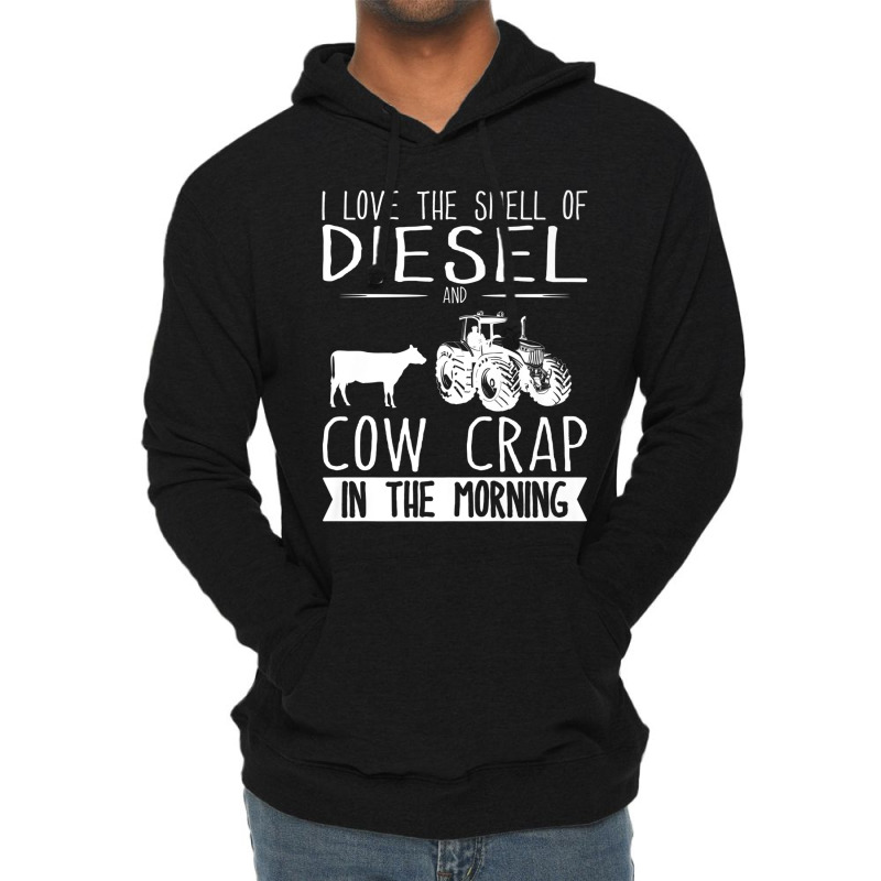 Farmer Funny Cow Farmer Rasing Cattle Dairy Farming Tractor Lightweight Hoodie | Artistshot