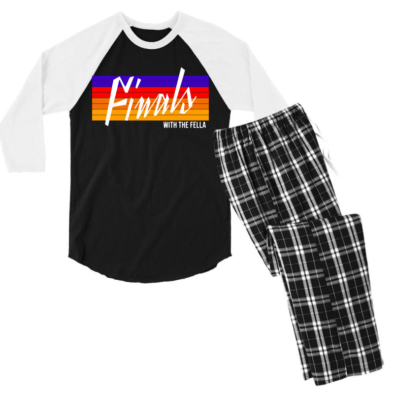 Finals With The Fellas Basketball Men's 3/4 Sleeve Pajama Set by Bull Tees | Artistshot