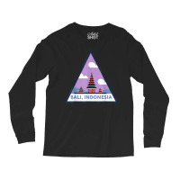 Bali Indonesia Triangular Triangle Building Background T Shirt Long Sleeve Shirts | Artistshot