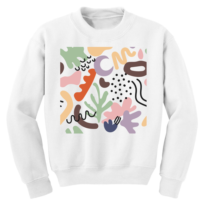 Various Colorful Shapes And Doodle Objects Youth Sweatshirt | Artistshot