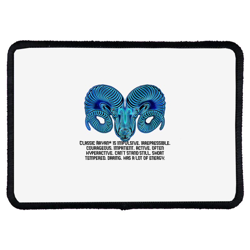 Zodiac Sign Of Aries Astrology Rectangle Patch | Artistshot