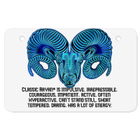 Zodiac Sign Of Aries Astrology Atv License Plate | Artistshot