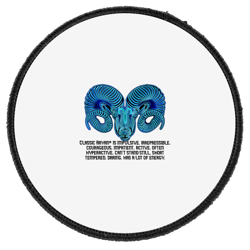 Zodiac Sign Of Aries Astrology Round Patch | Artistshot