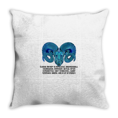 Zodiac Sign Of Aries Astrology Throw Pillow Designed By Arnaldo Da Silva Tagarro