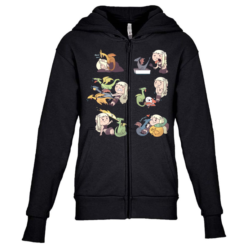 Crazy Dragon Lady Youth Zipper Hoodie by abshato | Artistshot