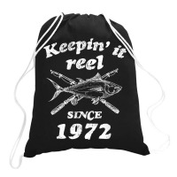 Fishing 50th Birthday Funny Fishings 50 Year Old Drawstring Bags | Artistshot