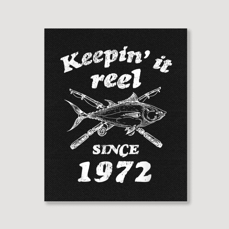 Fishing 50th Birthday Funny Fishings 50 Year Old Portrait Canvas Print | Artistshot