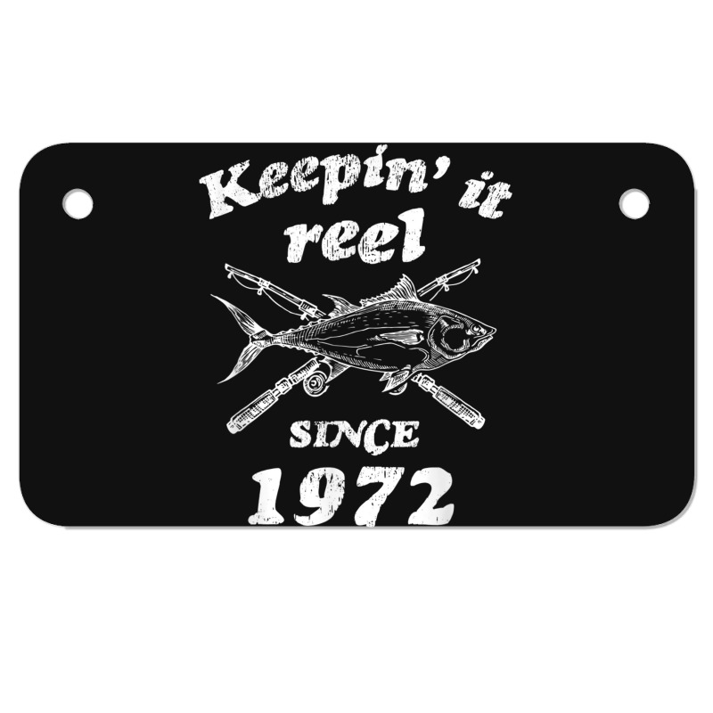 Fishing 50th Birthday Funny Fishings 50 Year Old Motorcycle License Plate | Artistshot