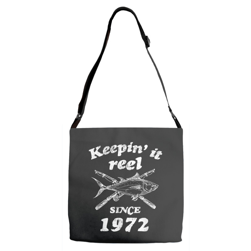 Fishing 50th Birthday Funny Fishings 50 Year Old Adjustable Strap Totes | Artistshot