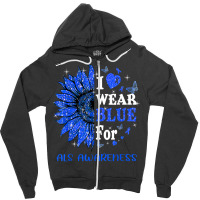 Twinkle Heart Sunflower Als Awareness T Shirt Zipper Hoodie | Artistshot