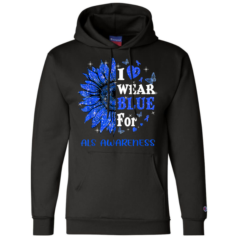 Twinkle Heart Sunflower Als Awareness T Shirt Champion Hoodie | Artistshot