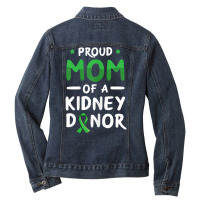 Womens Organ Donation Design For Your Kidney Donor Mom T Shirt Ladies Denim Jacket | Artistshot