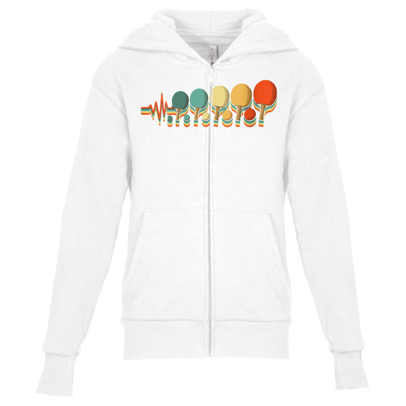 Womens Ping Pong Heartbeat Tshirt, Ping Pong For Kids, Ping Pong V Nec Youth Zipper Hoodie by rainandehay | Artistshot