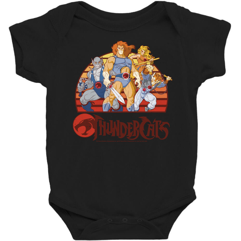 Thundercats Group Retro Sunset Pullover Hoodie Baby Bodysuit by norhannuchols | Artistshot