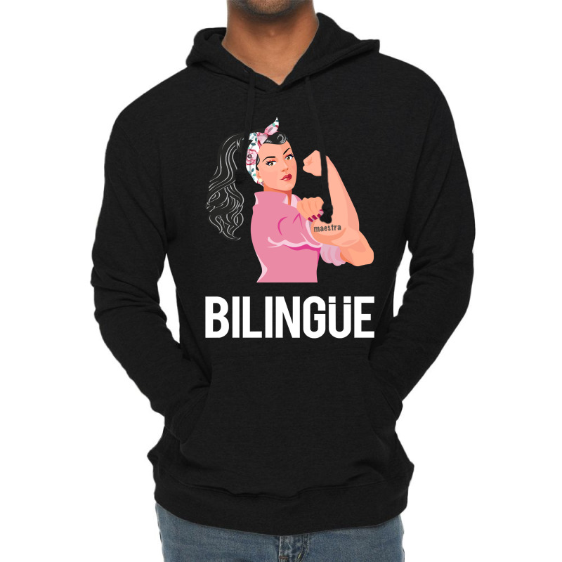 Maestra Bilingue Bilingual Spanish Teacher Long Sleeve T Shirt Lightweight Hoodie by HUUY | Artistshot