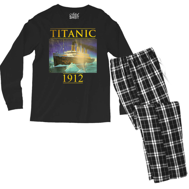 Titanic Tshirt Sailing Ship Vintage Cruis Vessel 1912 Gift T Shirt Men's Long Sleeve Pajama Set | Artistshot