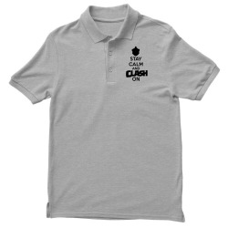 coc stay calm & clash on Men's Polo Shirt | Artistshot