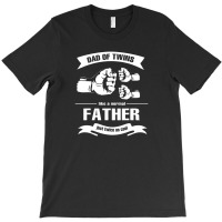 Mens Dad Of Twins 2022 Funny Daddy Father Twice Father's Day T-shirt | Artistshot