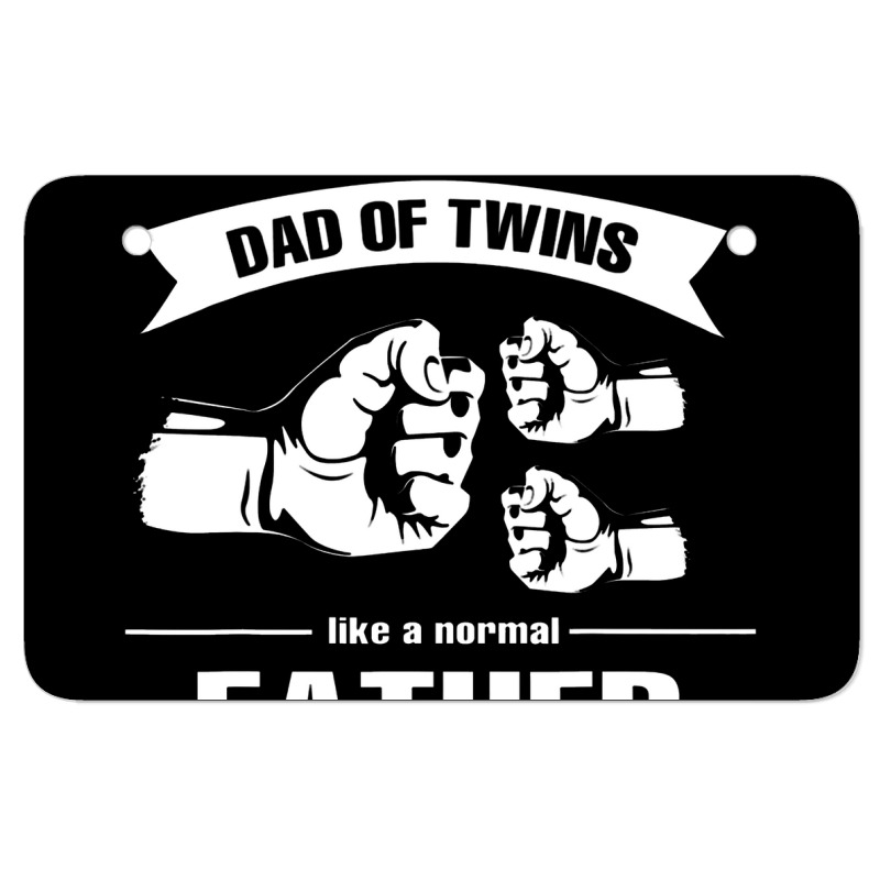 Mens Dad Of Twins 2022 Funny Daddy Father Twice Father's Day Atv License Plate | Artistshot