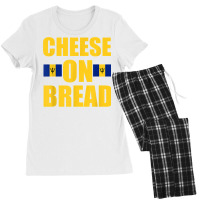 Flagcastle Barbados Barbadian Flag Cheese On Bread Funny T Shirt Women's Pajamas Set | Artistshot