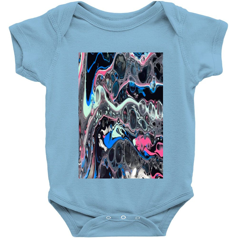 Blue Abstract Art Baby Bodysuit | Artistshot