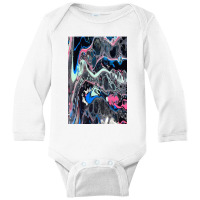 Blue Abstract Art Long Sleeve Baby Bodysuit | Artistshot