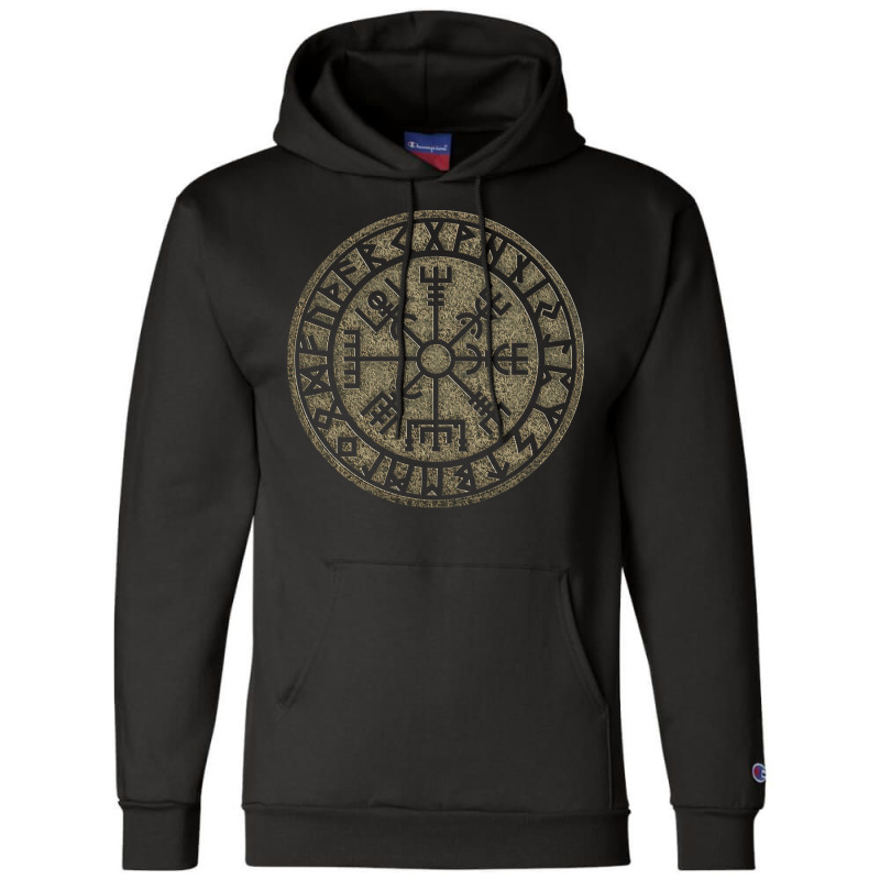 Vegvisir Viking Compass Runes Nordic Celtic Protection Pullover Hoodie Champion Hoodie by alayziahollars | Artistshot