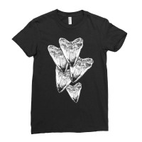 Shark Enthusiasts Megalodon Fossil Tooth T Shirt Ladies Fitted T-shirt | Artistshot