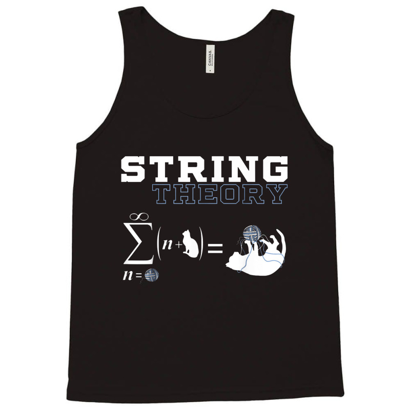 Funny Cat T Shirt Yarn String Theory Tank Top by haigaess | Artistshot