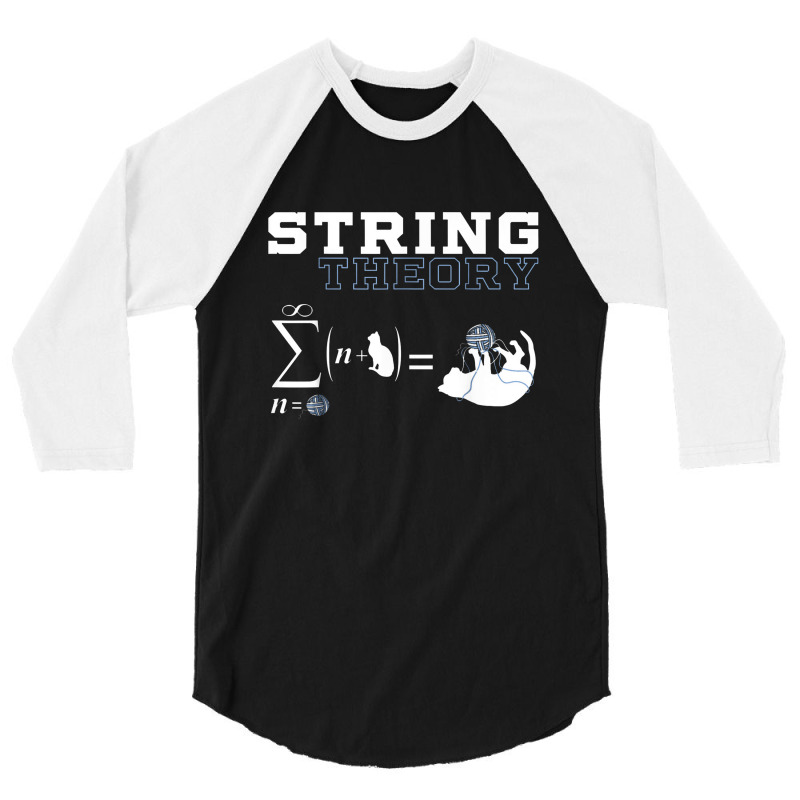 Funny Cat T Shirt Yarn String Theory 3/4 Sleeve Shirt by haigaess | Artistshot