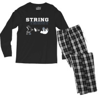 Funny Cat T Shirt Yarn String Theory Men's Long Sleeve Pajama Set | Artistshot