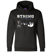 Funny Cat T Shirt Yarn String Theory Champion Hoodie | Artistshot