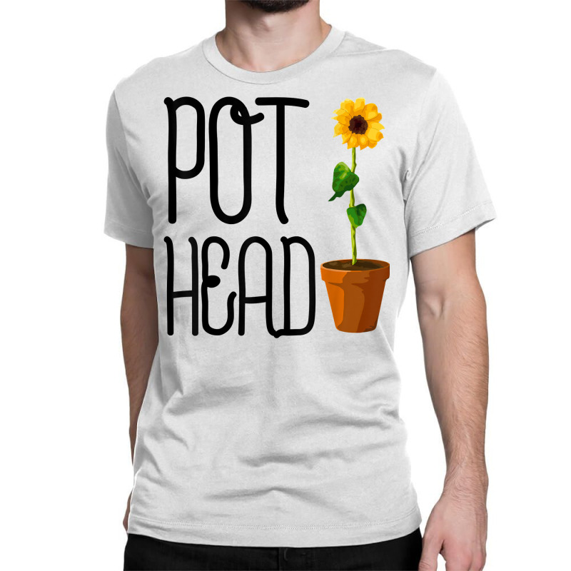 Funny Pot Head Master Gardener Cute Plant Lover T Shirt Gift Classic T-shirt by corni3t6 | Artistshot