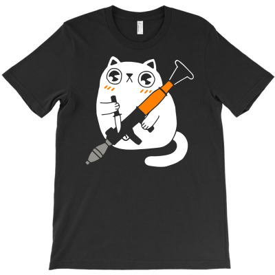 Cuddly Combat Cat T-shirt Designed By Marla_arts