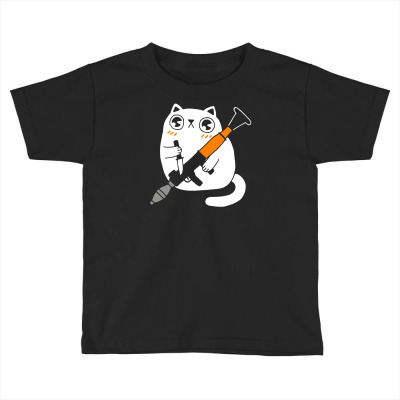 Cuddly Combat Cat Toddler T-shirt Designed By Marla_arts