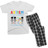 Autism Is Not A Disability It's A Different Ability Men's T-shirt Pajama Set | Artistshot