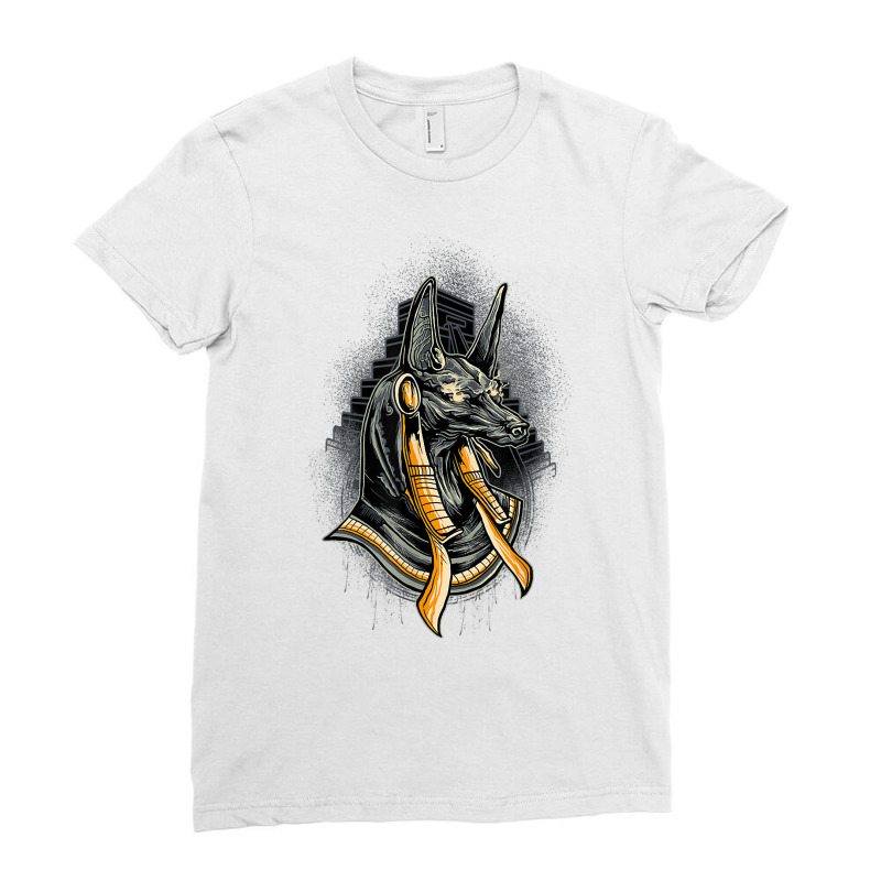 Egyptian God Anubis, Egypt Hieroglyph Pyramid T Shirt Ladies Fitted T-Shirt by manviwadlington | Artistshot