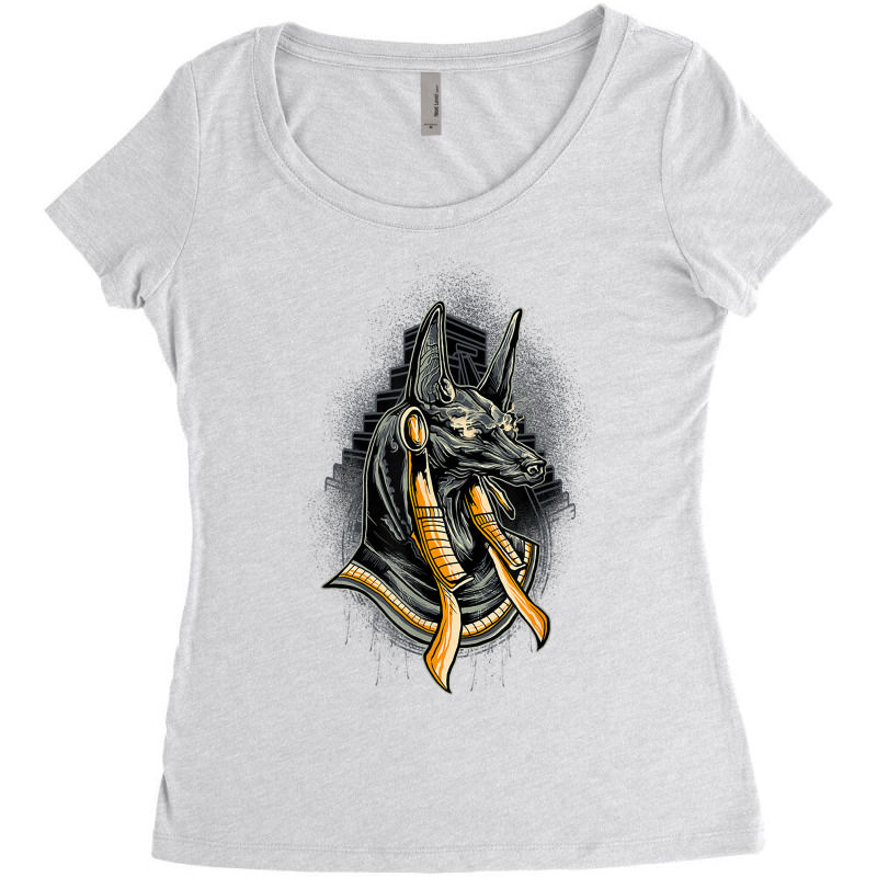 Egyptian God Anubis, Egypt Hieroglyph Pyramid T Shirt Women's Triblend Scoop T-shirt by manviwadlington | Artistshot