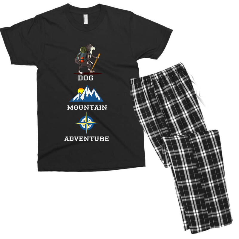 Hiking Alaskan Malamute Mountain Hiking Camping Climb Men's T-shirt Pajama Set | Artistshot