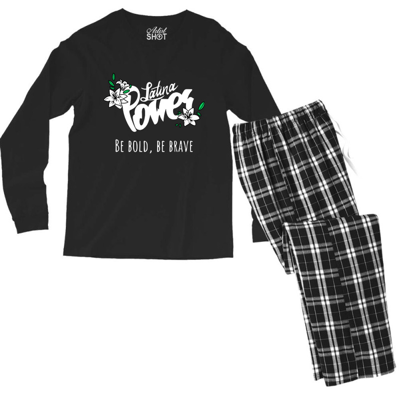 Latina Power Men's Long Sleeve Pajama Set by liqualyfu | Artistshot